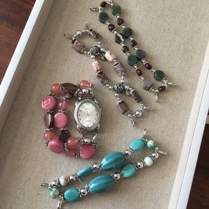 Geneva watch with interchangeable bands